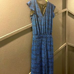 WHBM blue and black jumpsuit